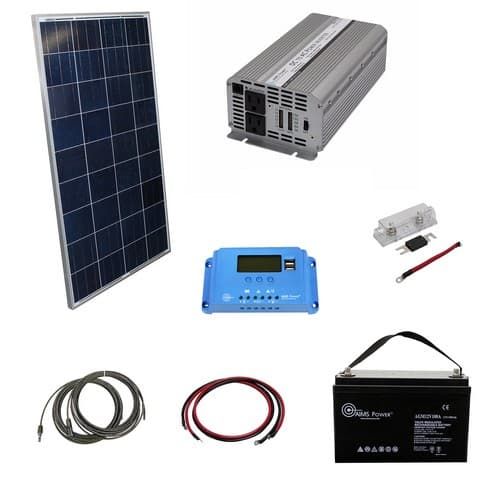 (image for) AIMS Power, KITB-125012120-A1, 120 Watt Solar Kit - 1250 Watt Inverter